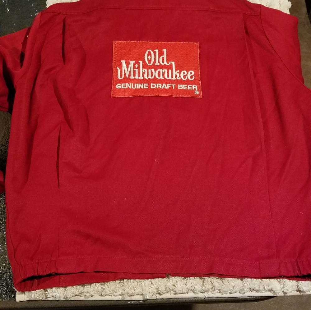 Old Milwaukee beer vintage delivery work jacket